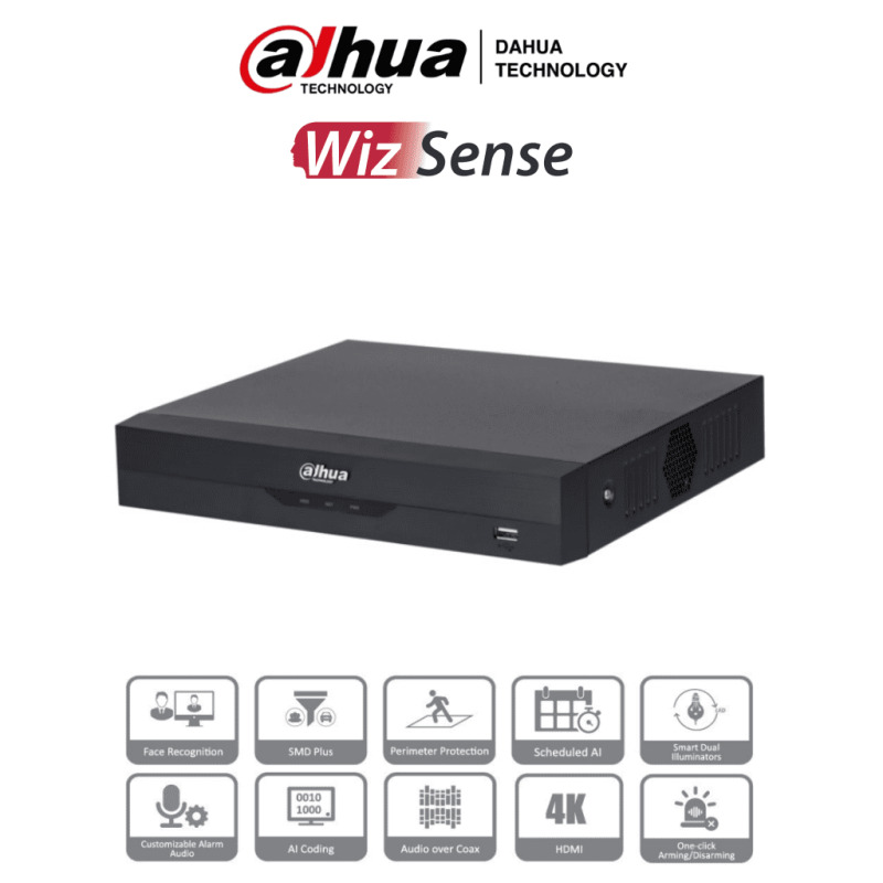 DAHUA XVR5104HS-4KL-I3 - DVR de 4 Canales 4k/ WizSense/ H.265+/ 4 Canales HDCVI+4 IP/ Hasta 8 Ch IP/ 1 Ch de Reconocimiento Facial/ Codificación con IA/ SDM Plus/ 1 Ch Proteccion Perimetral/ 1 SATA de hasta 10TB/ Funciones  IoT & POS/ #LoNuevo  image 3