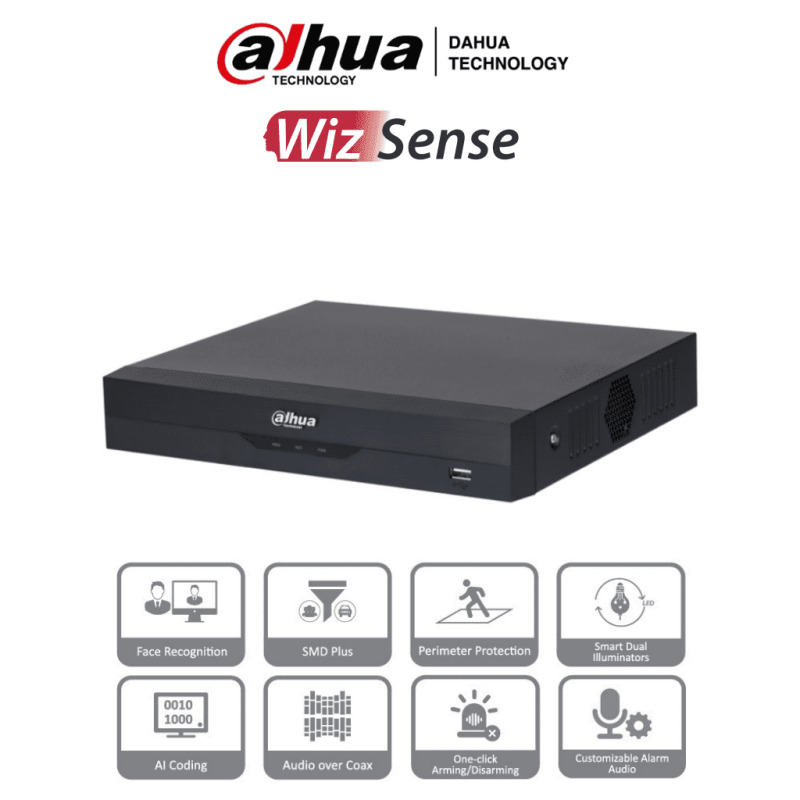 DAHUA XVR5108HS-I3 - DVR de 8 Canales 5 Megapixeles Lite/ WizSense/ IA/ H.265+/ 8 Canales HDCVI+4 IP/ Hasta 12 Canales IP/ 1 Ch de Reconocimiento Facial/ Codificación IA/ SMD Plus/ 1Ch Proteccion Perimetral/ 1 Bahía para Disco Duro/  IoT&Pos/ #LoNuevo image 2