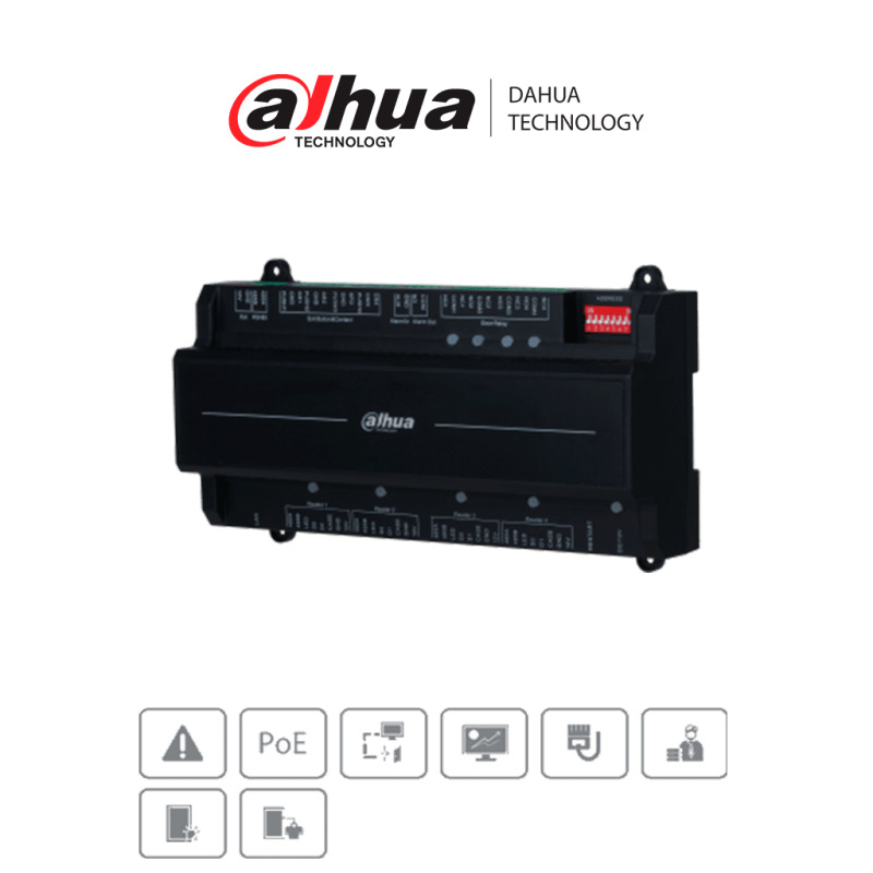 DAHUA DHI-ASC2204B-S  - Panel de Control de Acceso para 4 Puertas y 4 Lectoras/  TCP/IP/ Comunicación RS-458 y Wiegand/ 100,000 Usuarios, 3,000 Huellas y 500,000 Registros/ Soporta Interlock, Anti-passback, Desbloqueo Remoto/ Funcion WatchDog/ #LoNuevo image 2