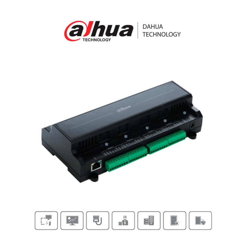 DAHUA ASC2102B-T - Control de Acceso Esclavo para Control Maestro/ Soporta Conexión en Cascada/ 2 Puertas y 4 Lectoras/ 20,000 Usuarios/ 30,000 Registros/ Soporta RS-485 y Wiegand/ #LoNuevo