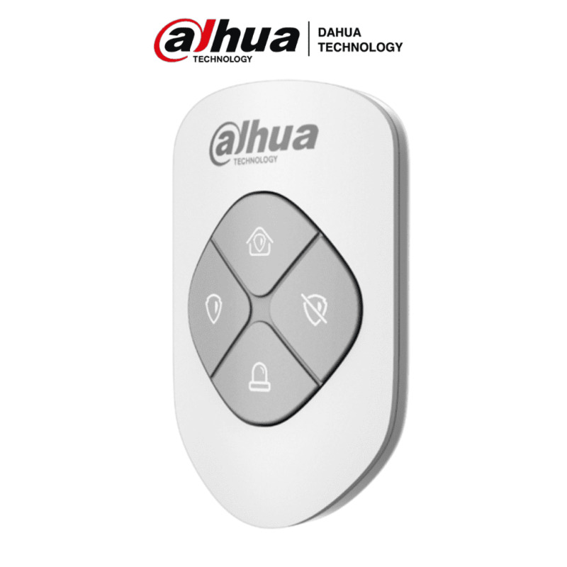 DAHUA DHI-ARA24-W2 - Control Remoto Tipo Llavero de 4 Botones / Armado - Desarmado - En Casa - Emergencia / Función de Salto de Frecuencia / Led Indicador de Estado Color Rojo o Verde / #LoNuevo #AlarmasDahua