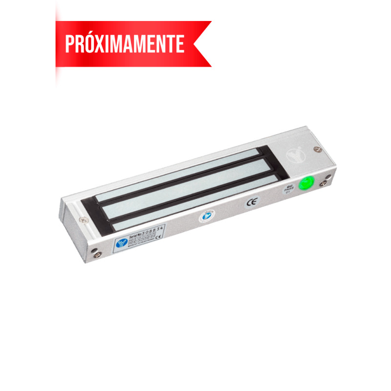 YLI YM180NLED Cerradura Magnética con indicador led para Control de Acceso / Fuerza de Sujeción 180 Kg o 350 LB / Compatible con Soporte YLI MBK180NLC / Para puerta de madera, vidrio o metal