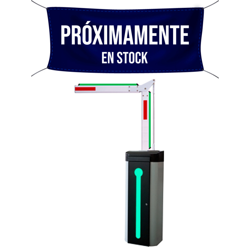 WEJOIN WJCB120VFIR33D90LED - Barrera Vehicular derecha uso intensivo / Brazo Octagonal Articulado De 3 Metros A 90 Grados con Led / 24VDC / Velocidad 3 segundos / Izquierda o Derecha