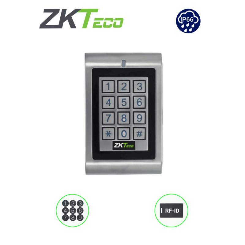 ZKTECO MKHID - Teclado Independiente para Control de Acceso / Interior o Exterior / 1000 Contraseñas o Tarjetas ID (125Khz)