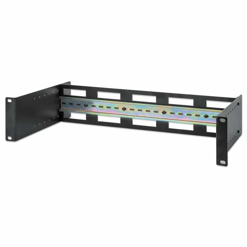 INTELLINET 716345 - Kit de carril DIN ajustable para rack de 19" /  2U /Profundidad de carril ajustable de 48 a 174 mm / Construído en aluminio / Color negro RAL 9005 image 2
