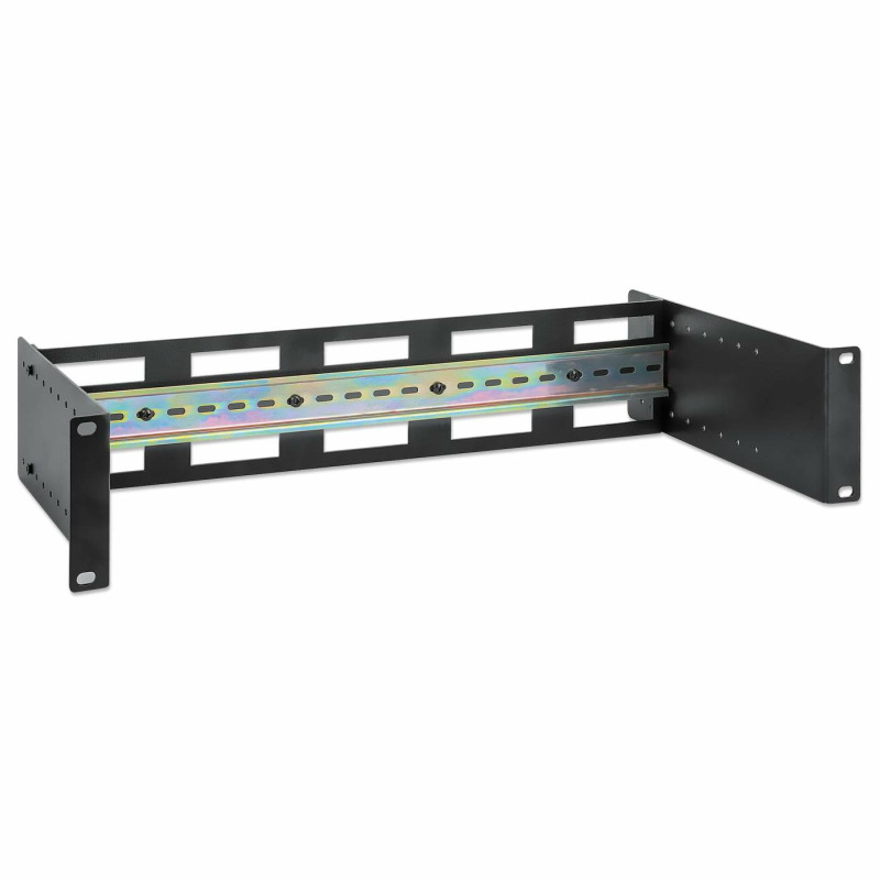 INTELLINET 716345 - Kit de carril DIN ajustable para rack de 19" /  2U /Profundidad de carril ajustable de 48 a 174 mm / Construído en aluminio / Color negro RAL 9005 image 3