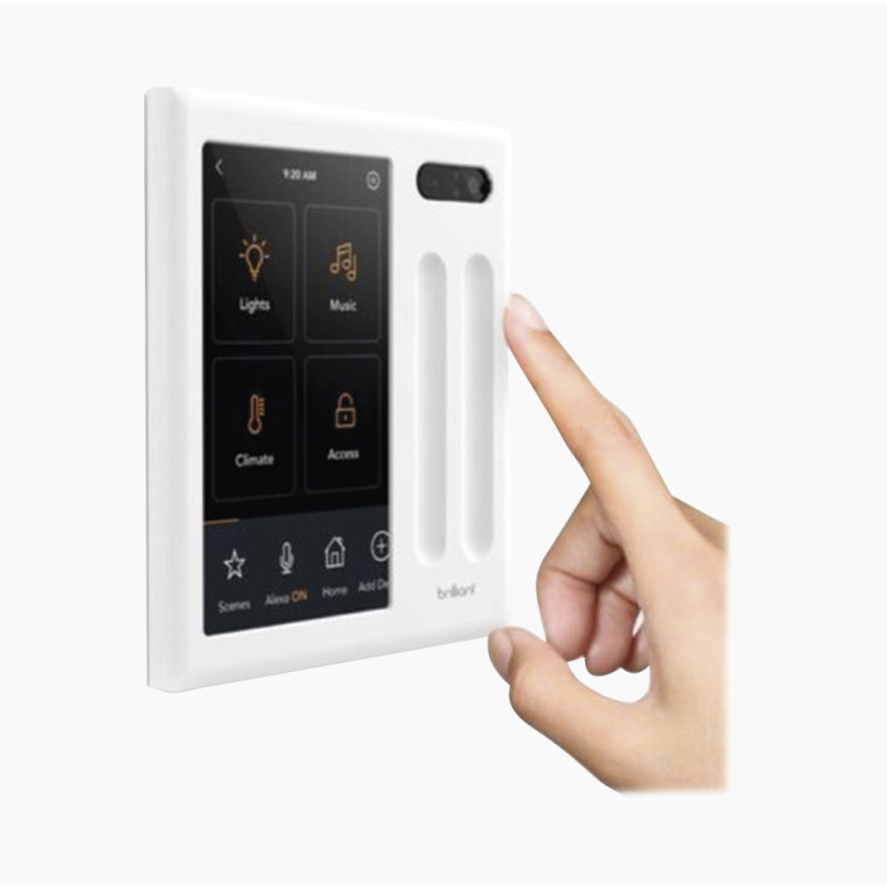 Control touch desde su pantalla en pared compatible con 2 cargas para controlar iluminación