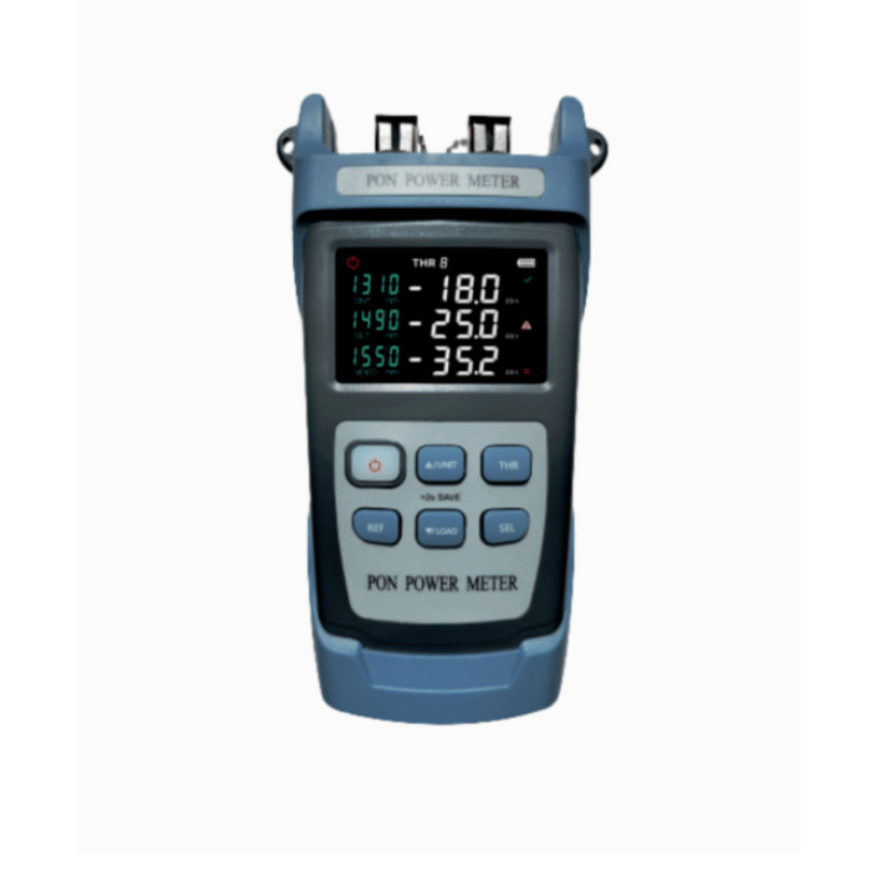 Medidor de Potencia Óptica OPM para Fibra Óptica en Redes FTTx / Soporta 3 Longitudes de Onda 1310nm  1490nm y 1550nm / Compatible con Conectores SC y FC