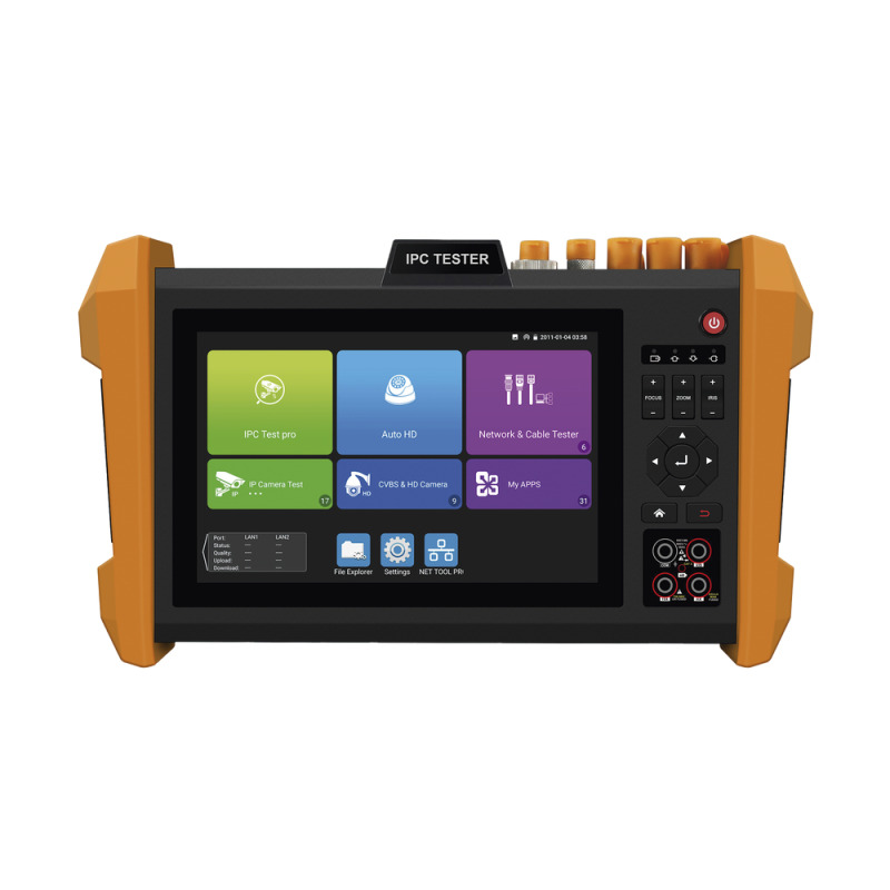 Probador de Vídeo con Pantalla LCD de 7 para IP ONVIF / 8MP TVI  8MP CVI  8MP AHD  SDI/EXSDI  Multímetro  Cable TDR / Prueba de Red de Fibra Óptica  Medidor de Distancia Laser  Cámara Integrada