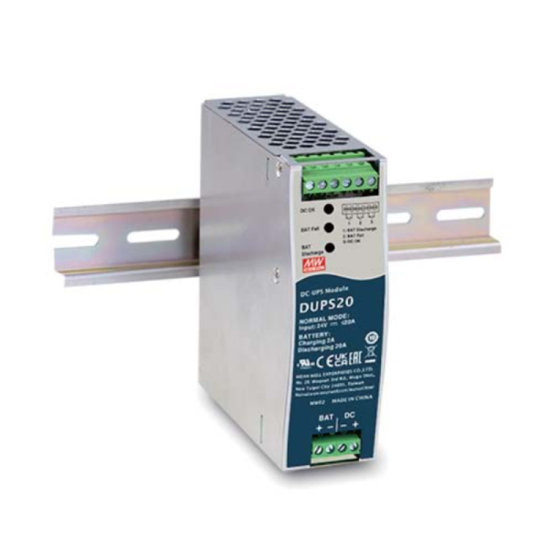 UPS PARA CD / 24VCD 20A / RIEL DIN / PARA BATERÍAS DE 4 A 135 AH