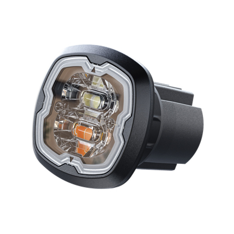 Estrobo Oculto 6 LED rojo/azul SAE Clase I Empotrable lente transparente