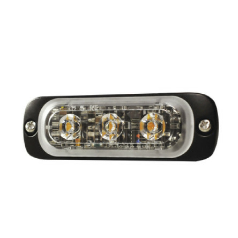 Luz Auxiliar de 3 LED Azul SAE 1224 Vcd Lente transparente