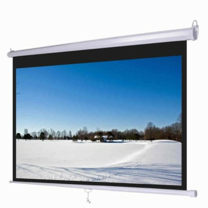 PANTALLA PROYECCION MANUAL MULTIMEDIA SCREEN MSC-154, 86 PULGADAS DIAGONAL, MEDIDA 154 CM X 154CM, FORMATO 1:1, COLOR BLANCO MATE, PARA COLGAR O PARED image 3