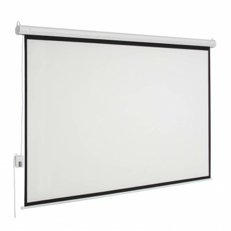 PANTALLA PROYECCION ELECTRICA MULTIMEDIA SCREEN MSE-182, 101 PULGADAS DIAGONAL, MEDIDA 182 CM X 182 CM, FORMATO 1:1, COLOR BLANCO MATE, PARA COLGAR O PARED