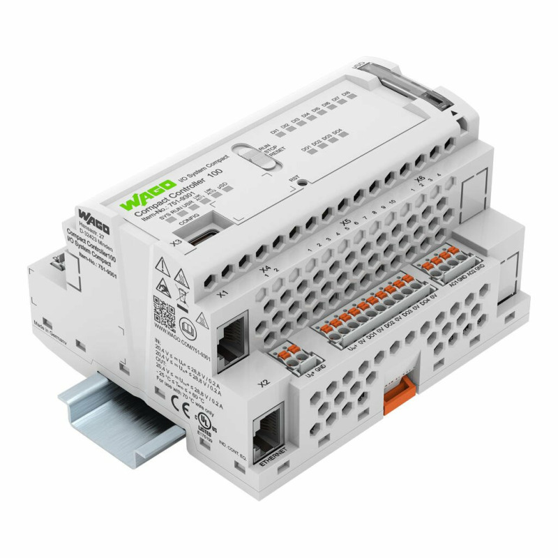 Controlador compacto 100 8DI 4DO 2AI 2NI1K/PT1K 1RS485 2 x ETHERNET SD