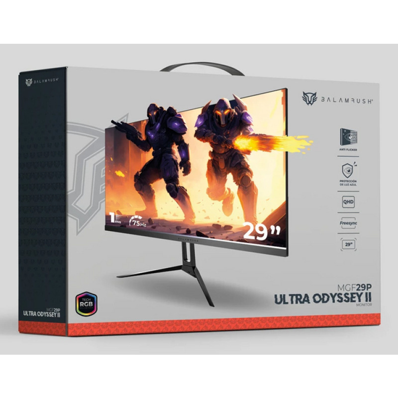 MONITOR GAMER BALAM RUSH ULTRA ODYSSEY II MGF29P / 29 PUL / PLANO / 75 HZ / PANEL BOE / ULTRA WIDE WFHD / 1 MS / HDMI + DP + USB C + AUDIO + DC / 5 BOTONES / VESA / ANTI FLICKER / NEGRO / BR-938648 image 10