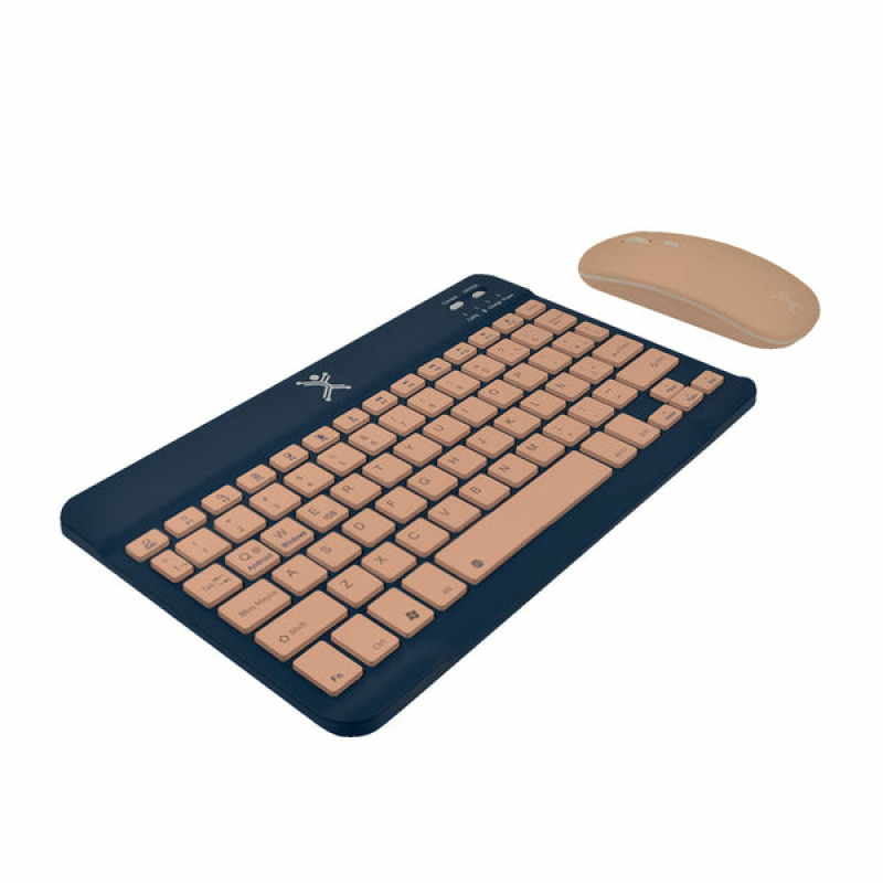 KIT TECLADO Y MOUSE INALAMBRICO BLUETOOTH RECARGABLE ERGONOMICO COMPACTO PERFECT CHOICE GENOVA - AZUL image 4