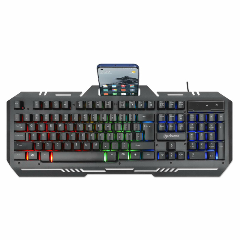 TECLADO GAMING LED , MANHATTAN , 180610 ,CON PÁNEL METÁLICO PARA CELULAR image 5