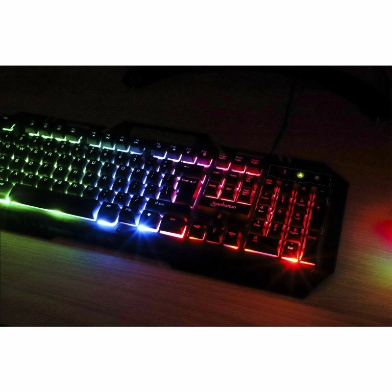 TECLADO GAMING LED , MANHATTAN , 180610 ,CON PÁNEL METÁLICO PARA CELULAR image 12