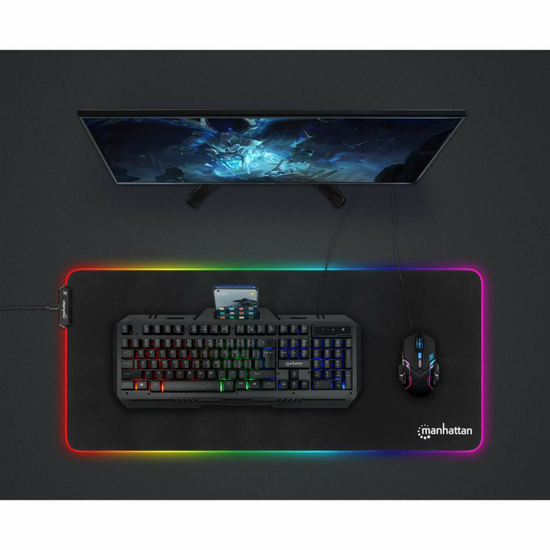 TECLADO GAMING LED , MANHATTAN , 180610 ,CON PÁNEL METÁLICO PARA CELULAR image 13