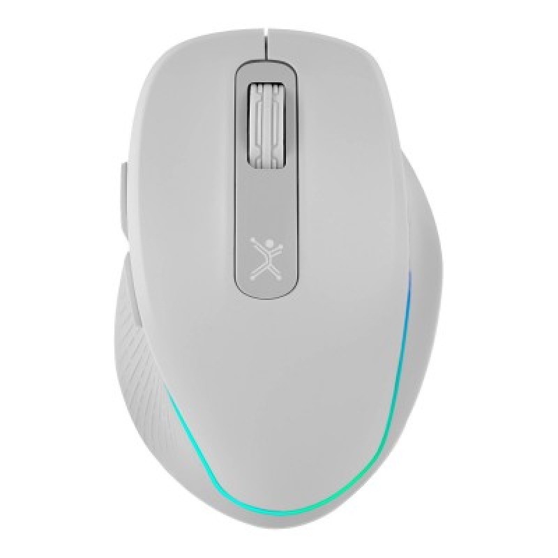 MOUSE INALAMBRICO 1000 A 1600 DPI RECARGABLE CONECTOR USB CLIC SILENCIOSO LUZ RGB ERGONOMICO PERFECT CHOICE LUMIER PRO - BLANCO image 2