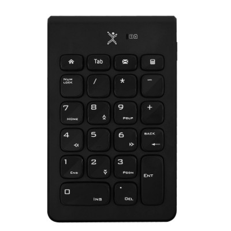 TECLADO NUMERO INALAMBRICO CONECTOR USB PORTATIL 22 TECLAS DE MEMBRANA PERFECT CHOICE NUMBRA - NEGRO