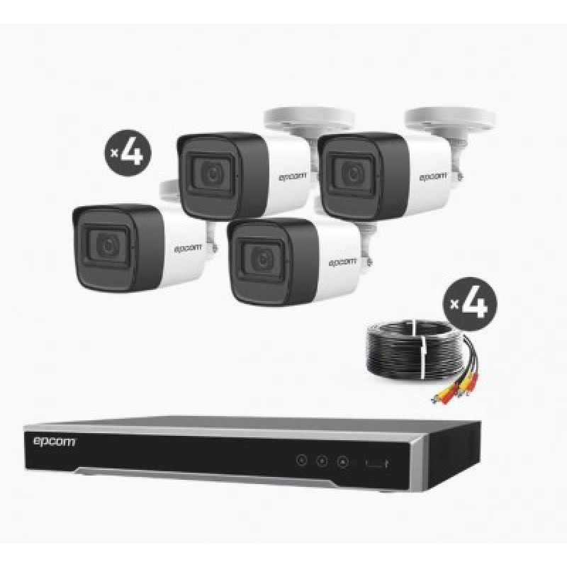 Kit TURBOHD 5 Megapixel / DVR 4 Canales / 4 Cámaras de 5 Megapixel con Micrófono Integrado / 4 Cables 18 Metros / Fuente de Poder Profesional  image 2