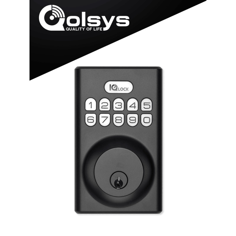 QOLSYS IQDLK-PGK-MB Cerradura con botón pulsador - Cerradura Inteligente PowerG, color negro mate ( Matted Black ) image 2