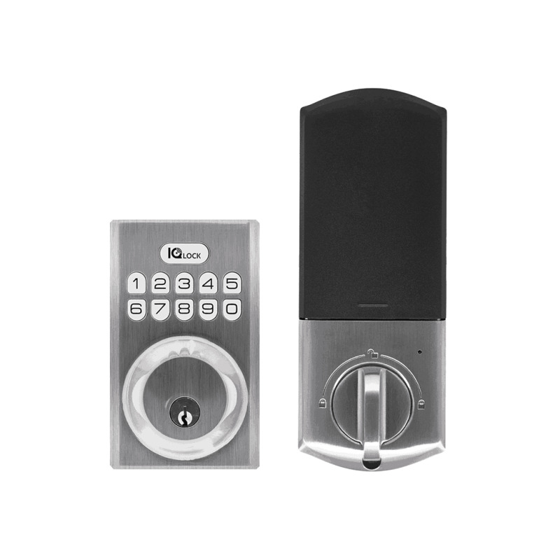 QOLSYS IQDLK-PGK-SN Cerradura con botón pulsador - Cerradura Inteligente PowerG, color Níquel Satinado ( Satin Nickel ) image 3