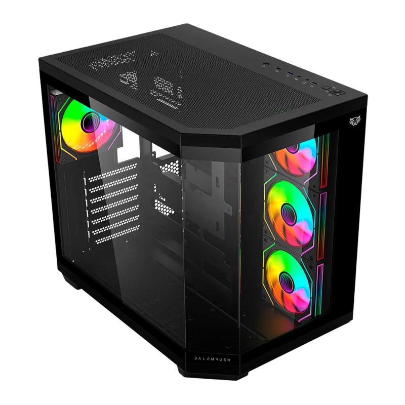 GABINETE GAMER BALAM RUSH TANK MASTER 9600TB / MEDIA TORRE / ATX - MICRO ATX - ITX / PANELES REMOVIBLES CRISTAL TEMPLADO / 4X VENTILADORES ARGB / SOPORTE PARA ENFRIAMIENTO / NEGRO / BR-938679 image 3