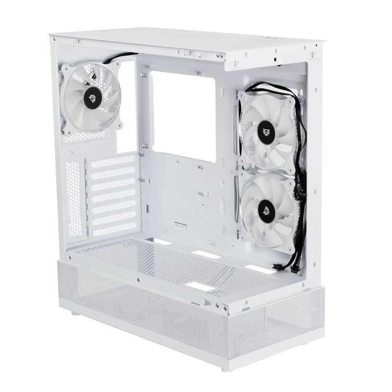 GABINETE GAMER BALAM RUSH TANK SUPER 9200TB / MEDIA TORRE / ATX - MICRO ATX - ITX / PANELES REMOVIBLES CRISTAL TEMPLADO / 3X VENTILADORES ARGB / SOPORTE DE ENFRIAMIENTO / BLANCO / BR-938730 image 3