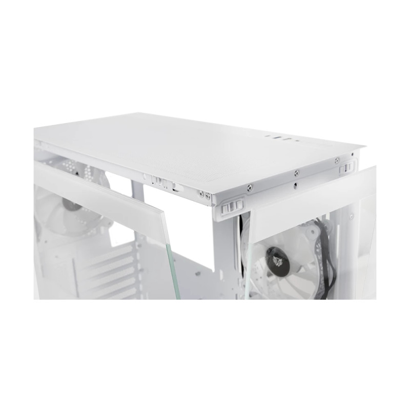 GABINETE GAMER BALAM RUSH TANK SUPER 9200TB / MEDIA TORRE / ATX - MICRO ATX - ITX / PANELES REMOVIBLES CRISTAL TEMPLADO / 3X VENTILADORES ARGB / SOPORTE DE ENFRIAMIENTO / BLANCO / BR-938730 image 4