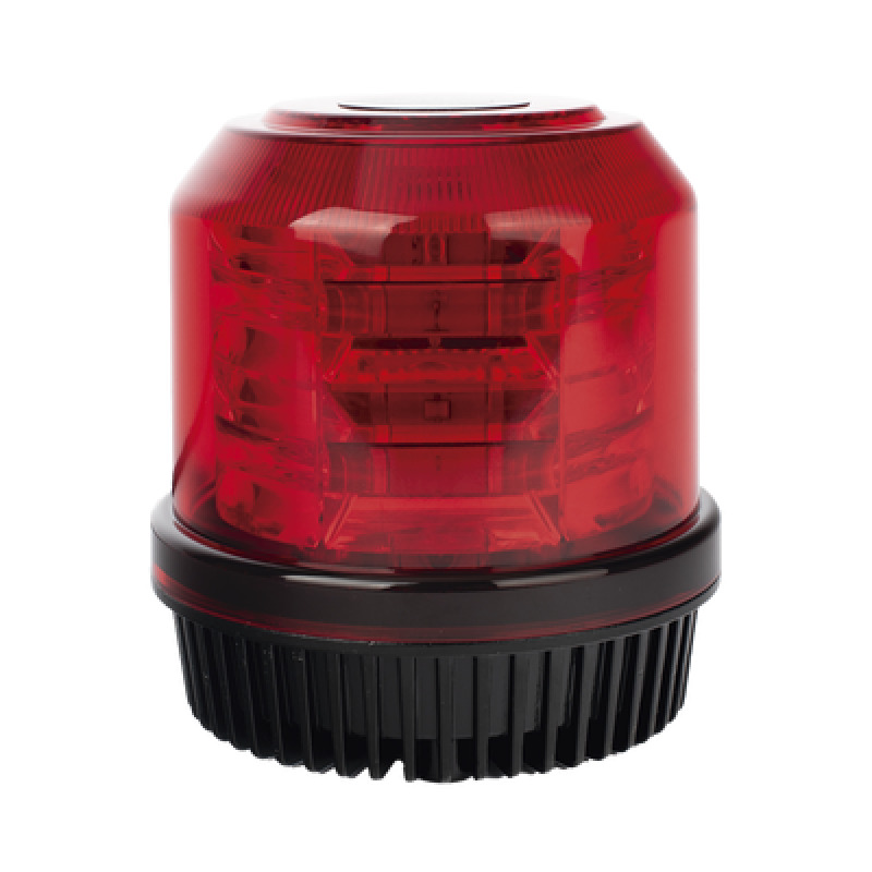 Burbuja brillante de 12 LEDs color rojo montaje fijo