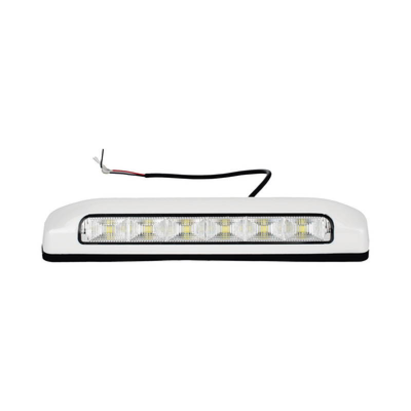 Luz de Escena 6 LED IP67 con bisel color blanco Ideal para Ambulancias y Vehiculos de trabajo