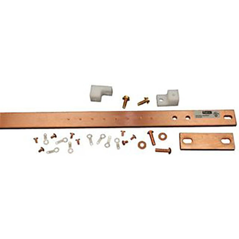 Kit de Barra de Tierra Física Para Rack de 19 in Fabricada en Aleación de Cobre Electrolítica Resistente