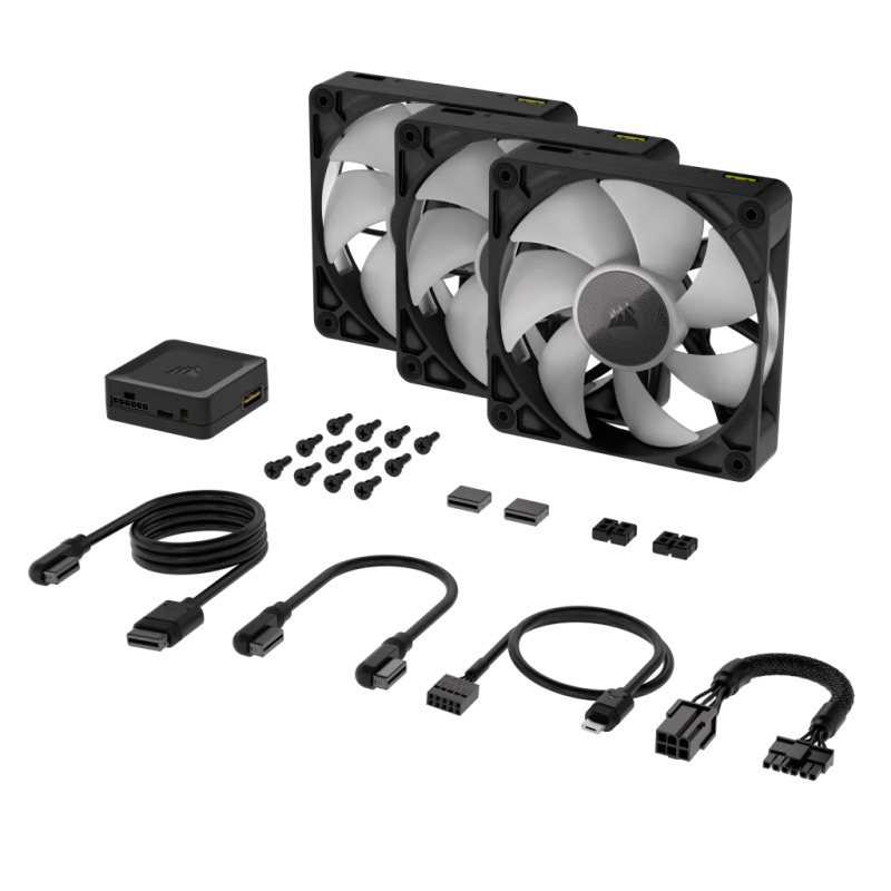 VENTILADOR CORSAIR ICUE LINK RX120 PWM /120MM/NEGRO/GAMER/KIT INICIO TRIPLE/RGB image 4