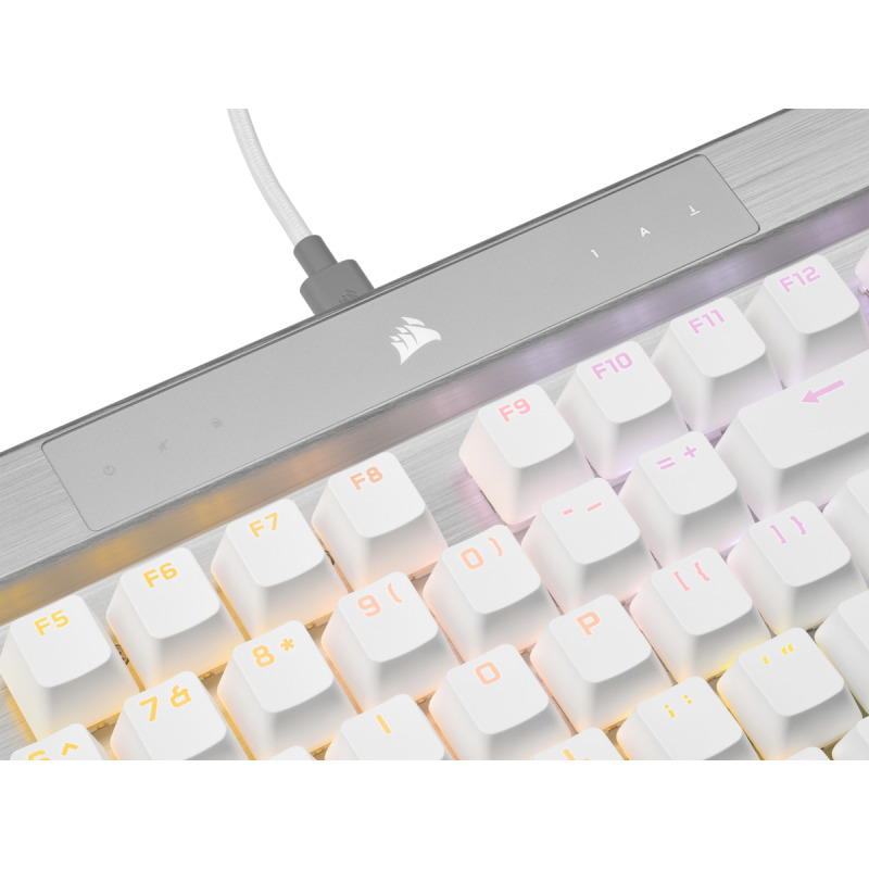 TECLADO CORSAIR K70 RGB PRO/ ÓPTICO-MECÁNICO/ LED RGB RETROILUMINADO /CORSAIR OPX/BLANCO/ TECLAS PBT BLANCAS/ (CH-910951A-NA) image 4