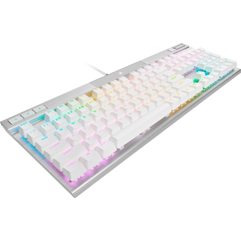 TECLADO CORSAIR K70 RGB PRO/ ÓPTICO-MECÁNICO/ LED RGB RETROILUMINADO /CORSAIR OPX/BLANCO/ TECLAS PBT BLANCAS/ (CH-910951A-NA) image 6