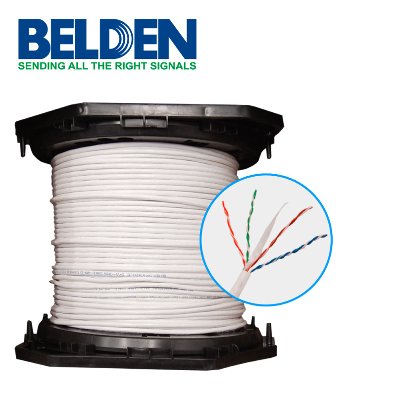 BOBINA BELDEN CABLE UTP CAT6E USO INTERIOR BLANCO 2412009A1000 305 MTS 100% COBRE  23AWGRISER 1000FT ESPECIAL PARA INSTALACIONES image 3