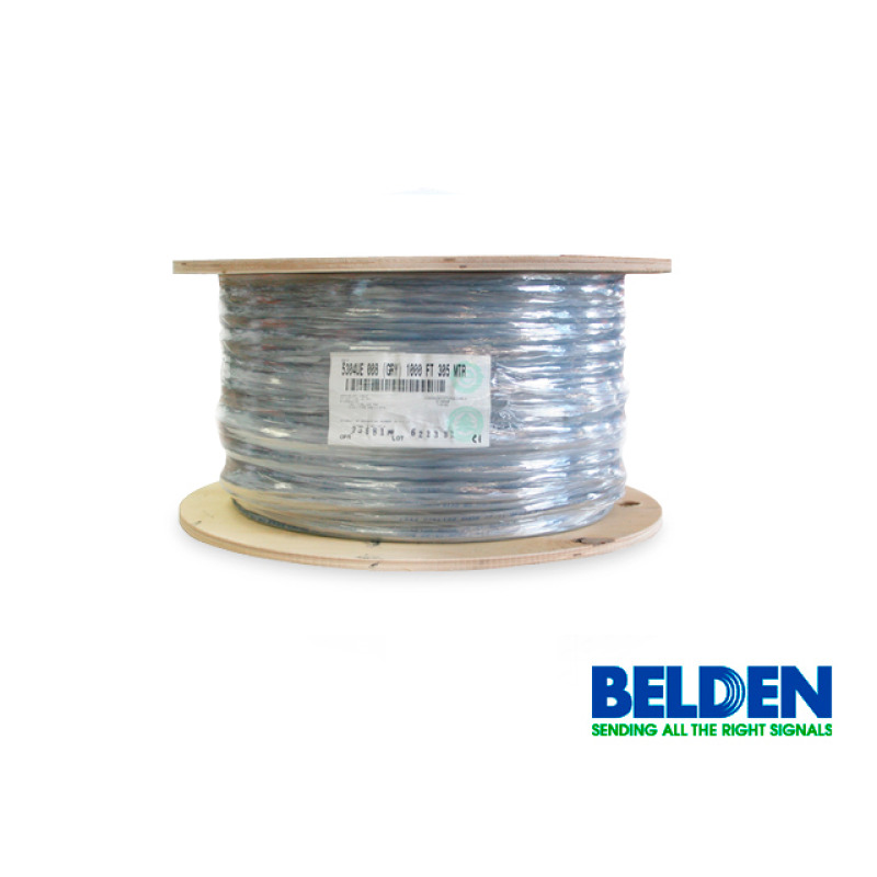 CABLE PARA SEGURIDAD Y ALARMA  BELDEN 5304UE 0081000/008U1000 FORRO PVC GRIS CMR-RISER 6C/18 AWG 6 CONDUCTORES CALIBRE 18 AWG MULTIFILAR 100% COBRE USO INTERIOR ESPECIAL PARA APLICACIONES SISTEMAS DE SEGURIDAD INTERCOMUNICADOR DE AUDIO ALTAVOZ CONTROLES CON LIMITACIÓN DE ENERGÍA BOBINA 1000 PIES 305 METROS