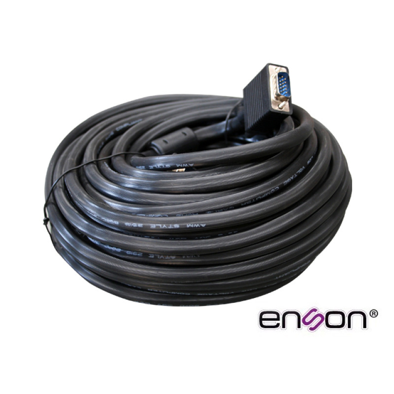 Enson ENS-VGACB20 cable VGA 20 m VGA (D-Sub) Negro image 2
