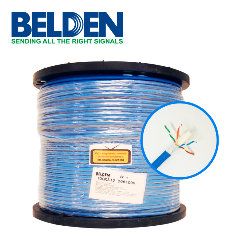BOBINA BELDEN CABLE UTP CAT6A USO INTERIOR AZUL 10GXS12 0061000  / 305 MTS/100% COBRE RISER  23AWG1000FT/ image 2