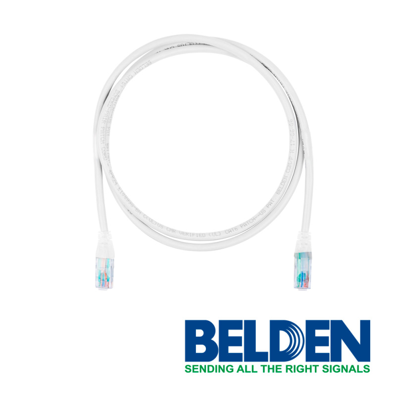 CABLE PATCHCORD BELDEN  CAT 6E C601109004  BLANCO / 1.2 MTS  100% COBRE image 3
