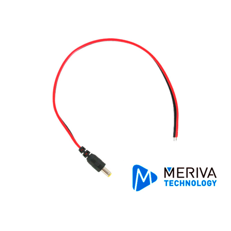Meriva Technology PIGTAIL C-MACHO conector 2.1 x 5.5 mm DC Power Negro, Rojo image 2