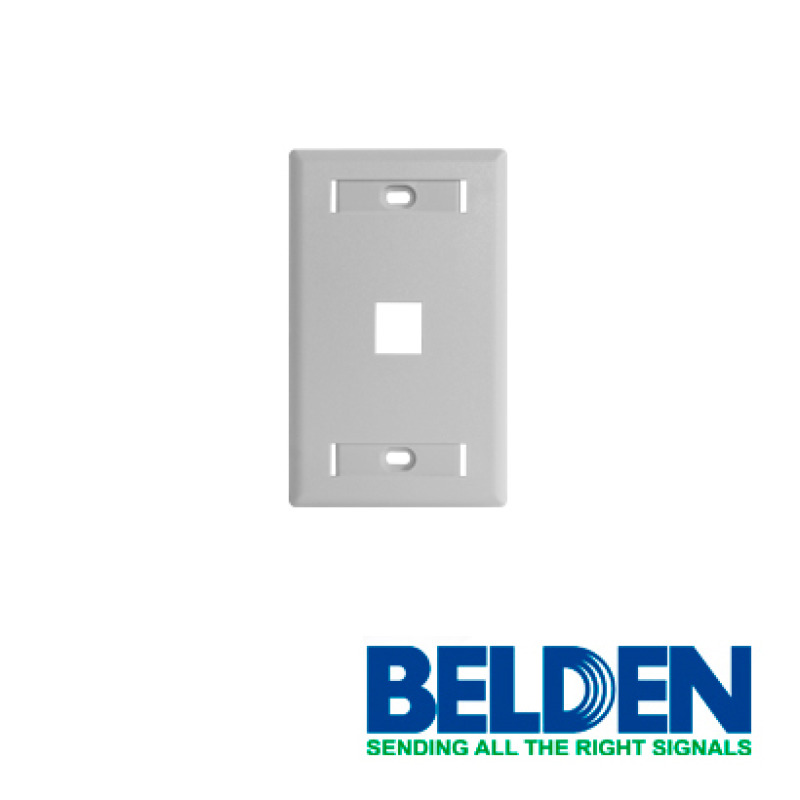 BELDEN AX102660 - Placa frontal / 1 Ventana / Color blanco