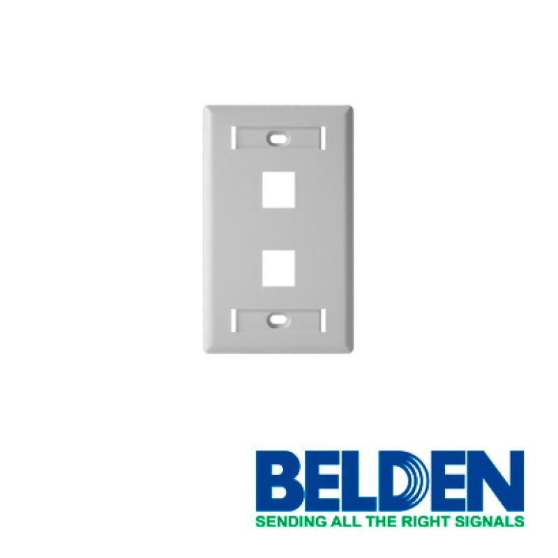 BELDEN AX102655 - Placa frontal / 2 Ventanas / Color blanco image 4