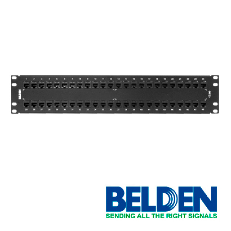 PATCH PANEL BELDEN AX103255 CAT6A 48PTOS 2U PRECARGADO image 2