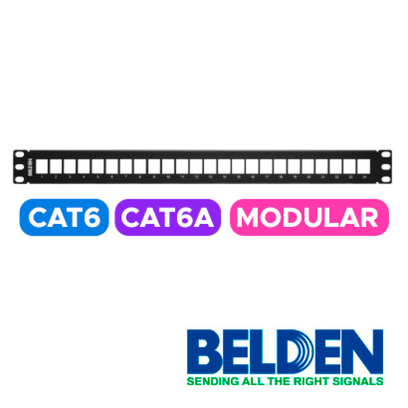 Panel de Parcheo Patch Panel Belden AX103114 Cat6/6a 24 Espacios 1U image 2