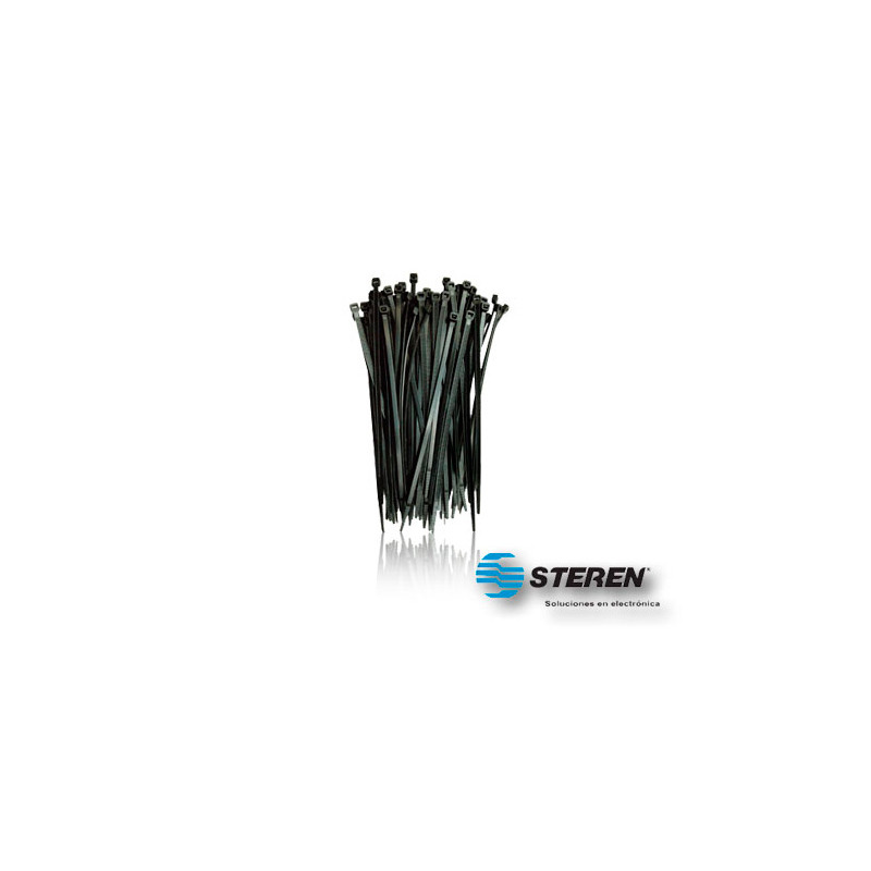 CINCHOS STEREN TY25 BOLSA CON 100 PZS C/U PERMITEN SUJETAR Y ORGANIZAR CABLES DE MANERA PERMANENTE EN INTERIORES Y EXTERIORES