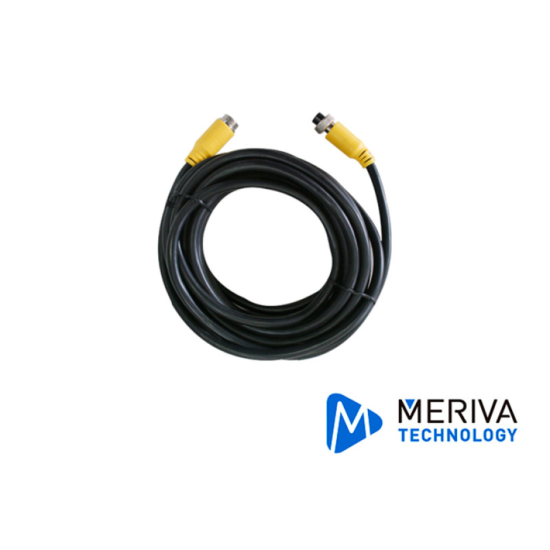 CABLE DIN DE AVIACION 4 PINES MERIVA TECHNOLOGY MCBL50 5M DE LARGO / COMPATIBLE PARA CÁMARAS HD SOLUCION MOVIL / USO EN INTERIORES / CONECTOR HEMBRA - MACHO / NEGRO